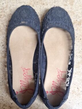 Jellypop NEW Navy Floral Lace Slip-On Ballet Flats Size 8.5 Never Worn